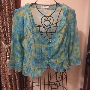 CDC blue & yellow top